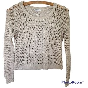 Madewell Cream Colored Open Knit Sweater Size XSmall